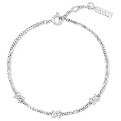 ANIA HAIE SILVER CROSS STATION BRACELET B061-03H