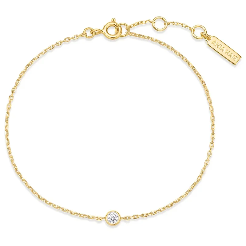ANIA HAIE GOLD SPARKLE BEZEL BRACELET B062-01G