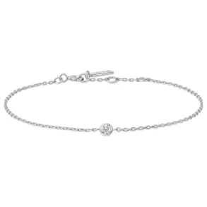 ANIA HAIE SILVER SPARKLE BEZEL BRACELET B062-01H