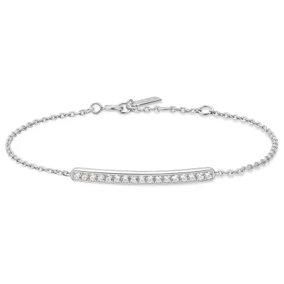 ANIA HAIE SILVER PAVE BAR BRACELET B062-02H