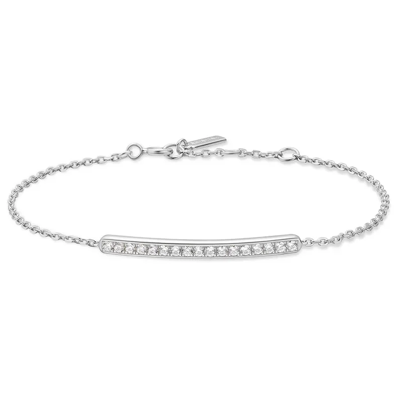 ANIA HAIE SILVER PAVE BAR BRACELET B062-02H