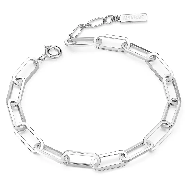 ANIA HAIE SILVER BOLD CHUNKY CHAIN BRACELET B062-04H
