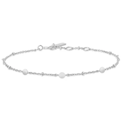 ANIA HAIE SILVER DISC STATION BRACELET B063-01H