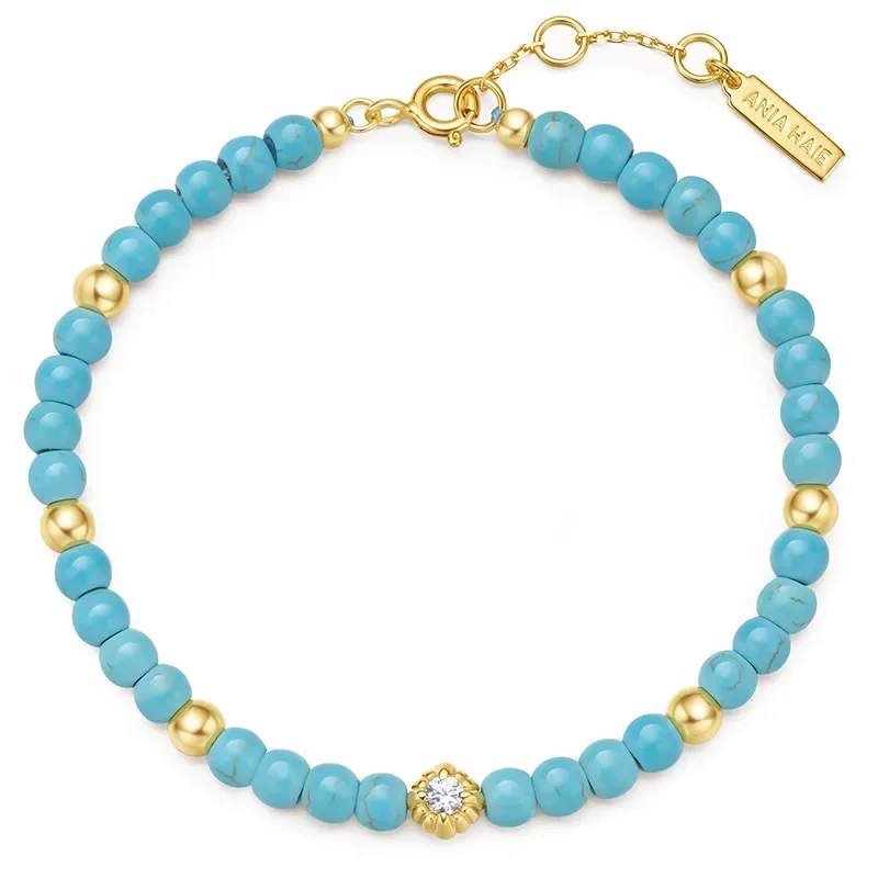 ANIA HAIE GOLD LAB CREATED TURQUOISE BRACELET B063-04G