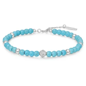 ANIA HAIE SILVER LAB CREATED TURQUOISE BRACELET B063-04H
