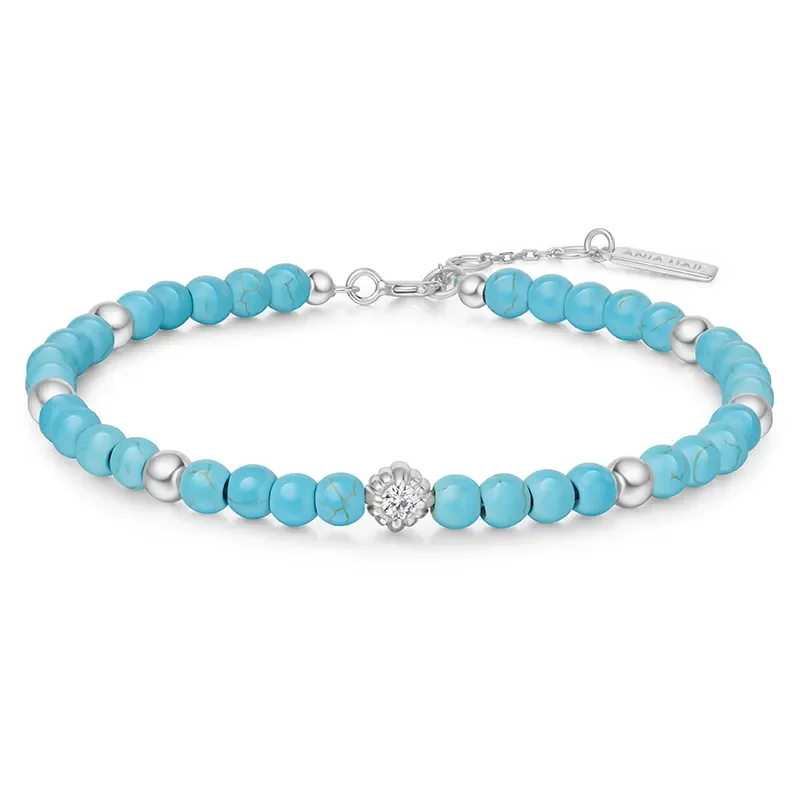 ANIA HAIE SILVER LAB CREATED TURQUOISE BRACELET B063-04H