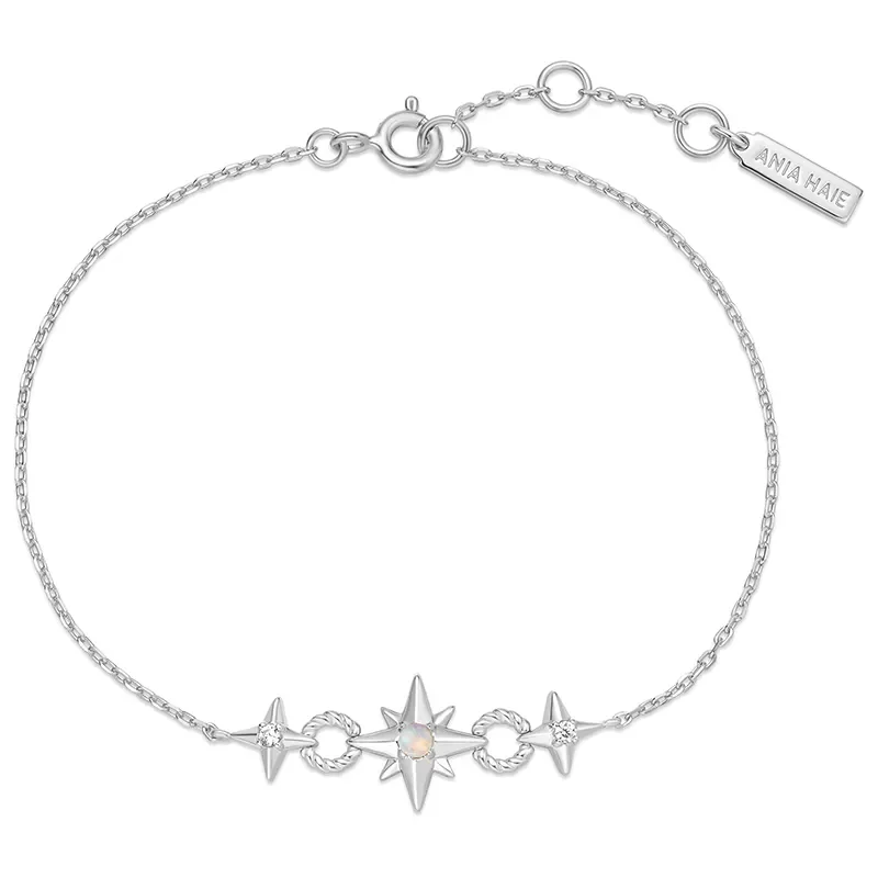 ANIA HAIE SILVER LINKED STAR BRACELET B063-05H