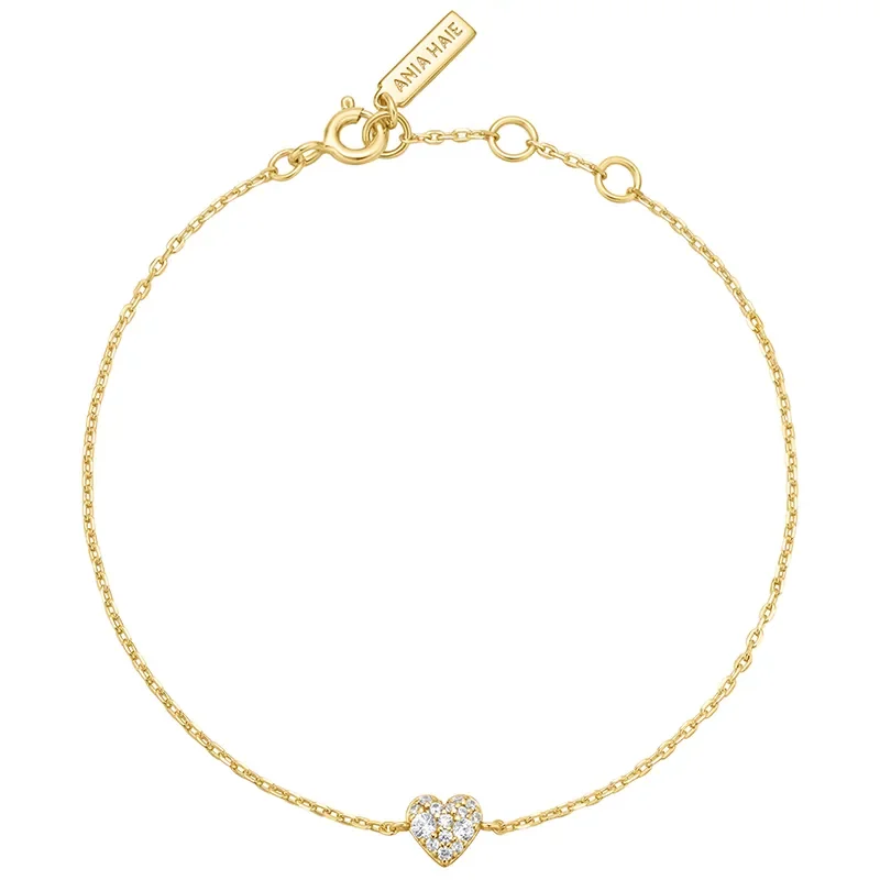 ANIA HAIE GOLD SWEETHEART PAVE BRACELET B064-01G