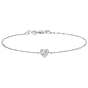 ANIA HAIE SILVER SWEETHEART PAVE BRACELET B064-01H