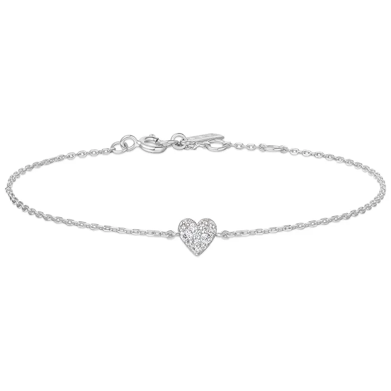 ANIA HAIE SILVER SWEETHEART PAVE BRACELET B064-01H