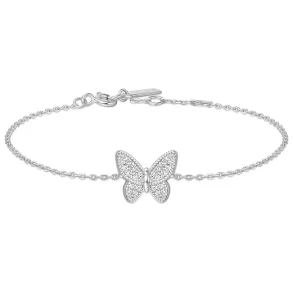 ANIA HAIE SILVER BUTTERFLY PAVE BRACELET B064-02H