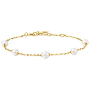 ANIA HAIE GOLD PEARL STATION BRACELET B065-01G