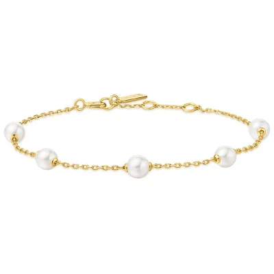 ANIA HAIE GOLD PEARL STATION BRACELET B065-01G
