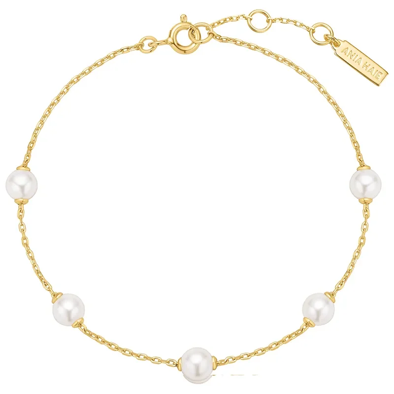 ANIA HAIE GOLD PEARL STATION BRACELET B065-01G
