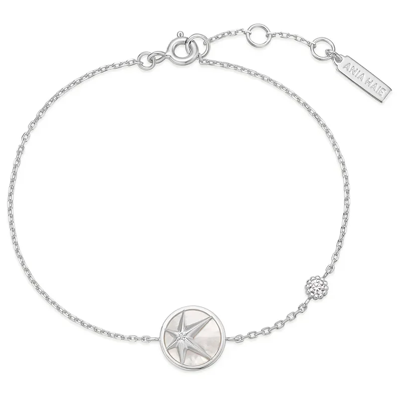ANIA HAIE SILVER STAR MOP BRACELET B065-02H