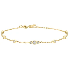 ANIA HAIE GOLD SPARKLING BEZEL CZ STATION BRACELET B065-03G