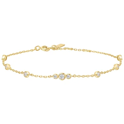 ANIA HAIE GOLD SPARKLING BEZEL CZ STATION BRACELET B065-03G