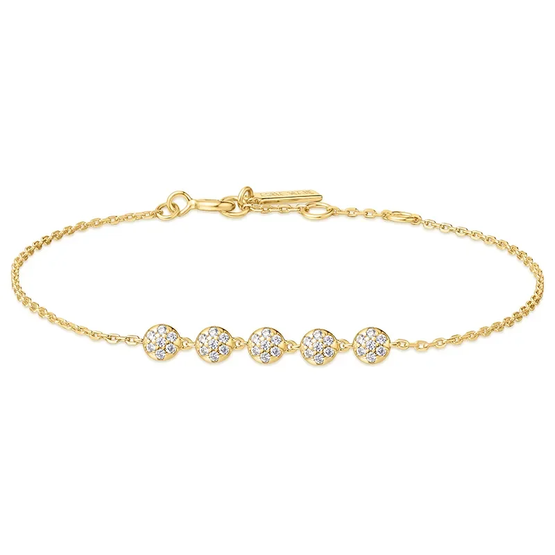ANIA HAIE GOLD PAVE MULTI BEADED CHAIN BRACELET B065-04G