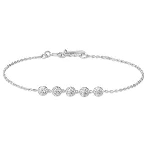 ANIA HAIE SILVER PAVE MULTI BEADED CHAIN BRACELET B065-04H