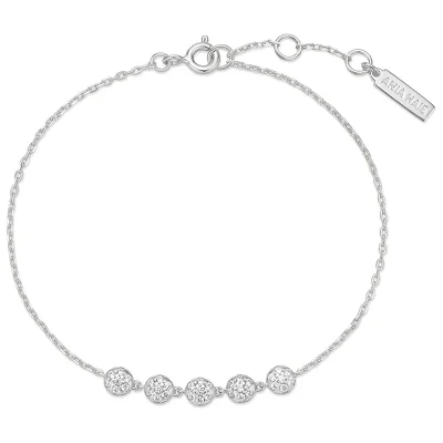 ANIA HAIE SILVER PAVE MULTI BEADED CHAIN BRACELET B065-04H