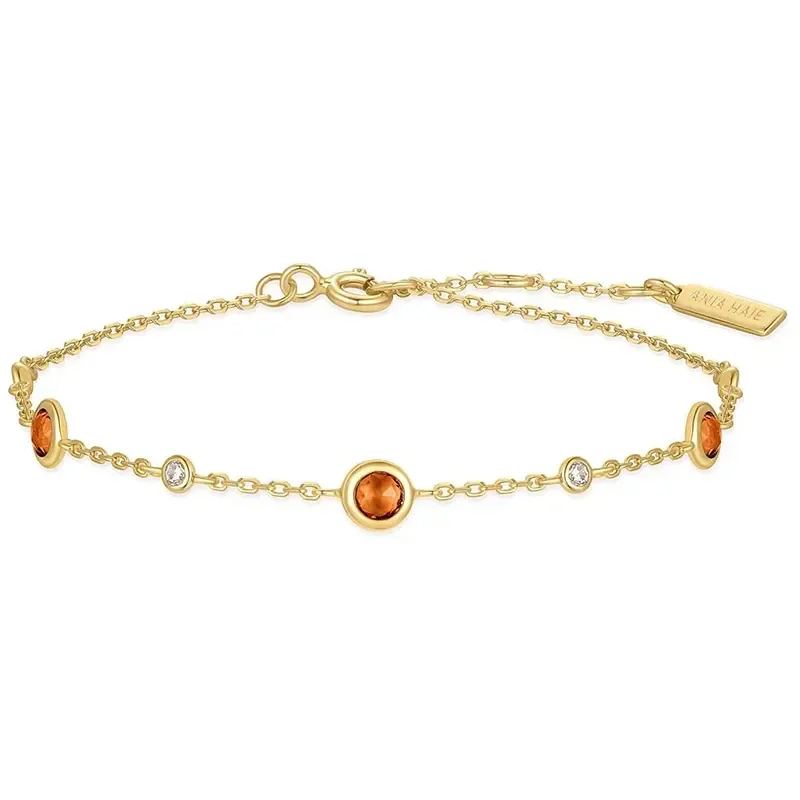 ANIA HAIE GOLD NANO GEM STATION BRACELET  B066-01G