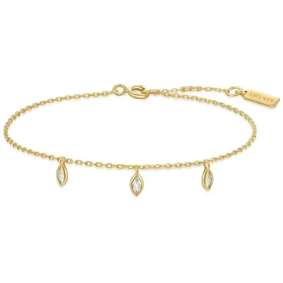 ANIA HAIE GOLD SPARKLING TRIPLE STATION BRACELET B066-02G