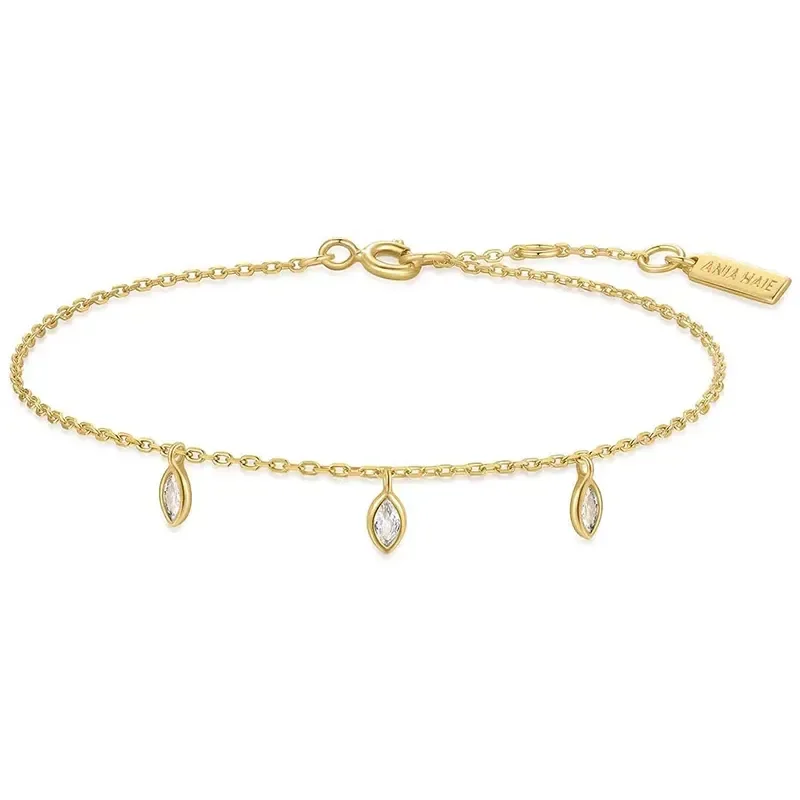 ANIA HAIE GOLD SPARKLING TRIPLE STATION BRACELET B066-02G