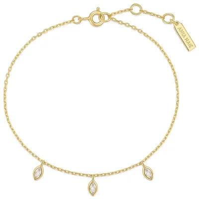 ANIA HAIE GOLD SPARKLING TRIPLE STATION BRACELET B066-02G