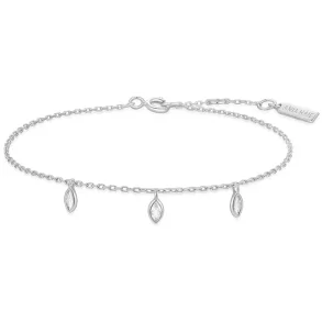 ANIA HAIE SILVER SPARKLING TRIPLE STATION BRACELET B066-02H