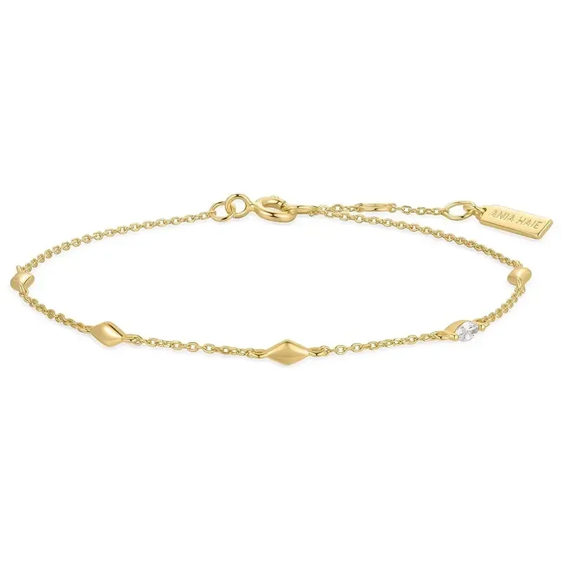 ANIA HAIE GOLD MULTI RHOMBUC STATION BRACELET B066-03G
