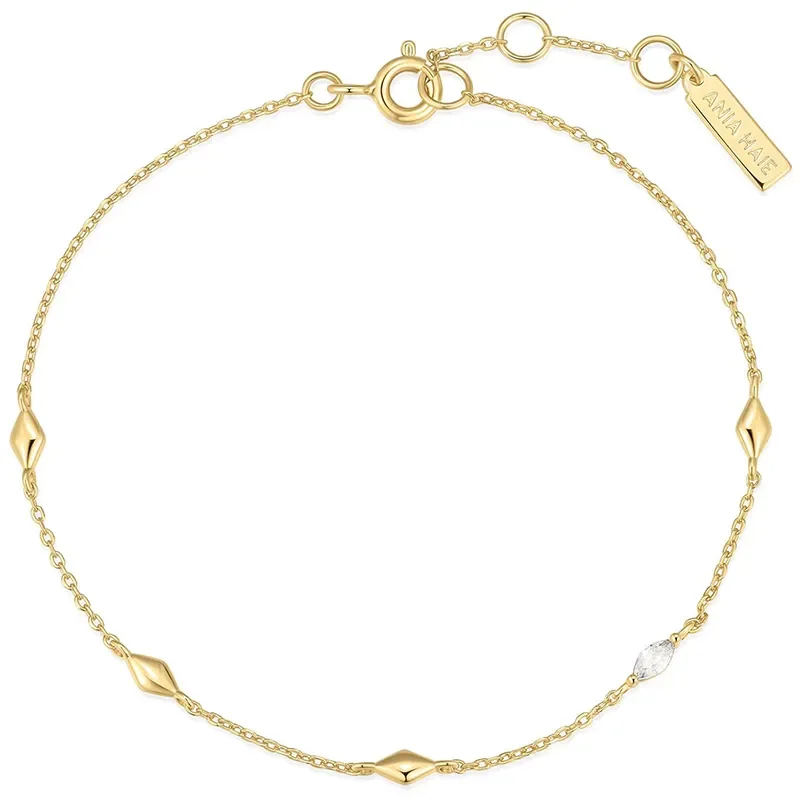 ANIA HAIE GOLD MULTI RHOMBUC STATION BRACELET B066-03G