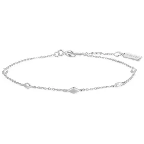 ANIA HAIE SILVER MULTI RHOMBUC STATION BRACELET B066-03H