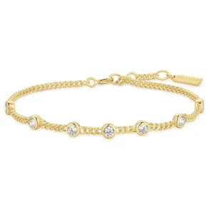 ANIA HAIE GOLD MULTI ROUND STONE CHAIN BRACELET B066-05G
