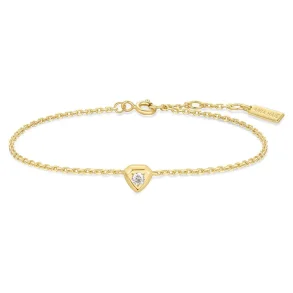 ANIA HAIE GOLD SPARKLING TINY SHIELD BRACELET B067-01G