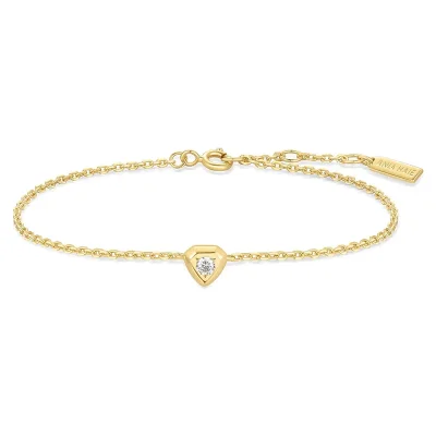 ANIA HAIE GOLD SPARKLING TINY SHIELD BRACELET B067-01G