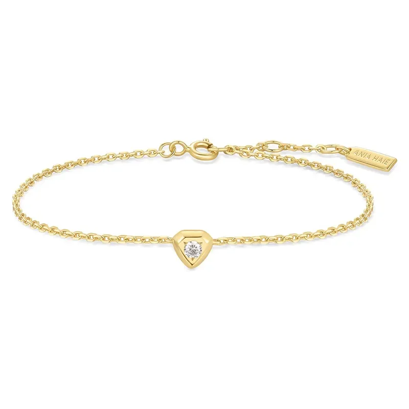 ANIA HAIE GOLD SPARKLING TINY SHIELD BRACELET B067-01G