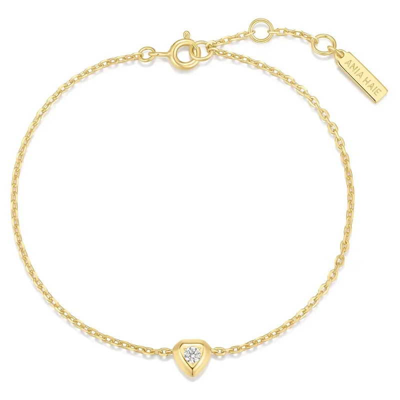 ANIA HAIE GOLD SPARKLING TINY SHIELD BRACELET B067-01G