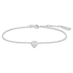 ANIA HAIE SILVER SPARKLING TINY SHIELD BRACELET B067-01H