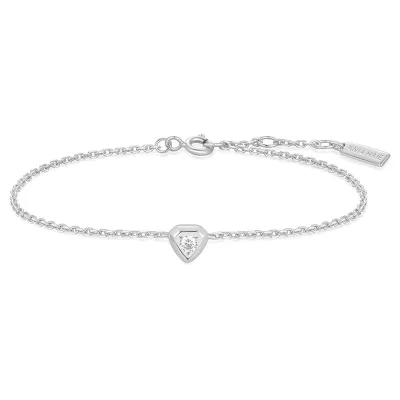 ANIA HAIE SILVER SPARKLING TINY SHIELD BRACELET B067-01H