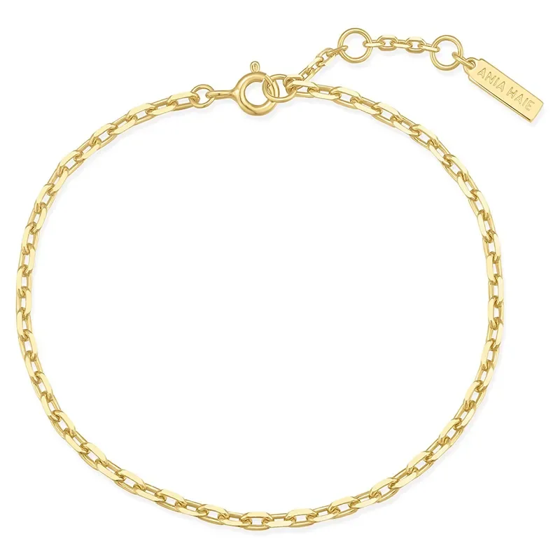 ANIA HAIE GOLD PAPER CLIP CHAIN BRACELET B067-02G