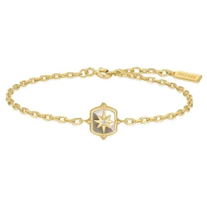 ANIA HAIE GOLD BLOCK MOTHER OF PEARL STAR BRACELET B067-03G