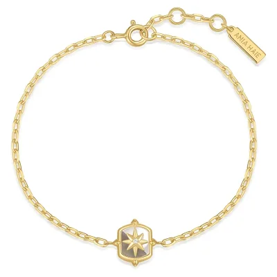 ANIA HAIE GOLD BLOCK MOTHER OF PEARL STAR BRACELET B067-03G