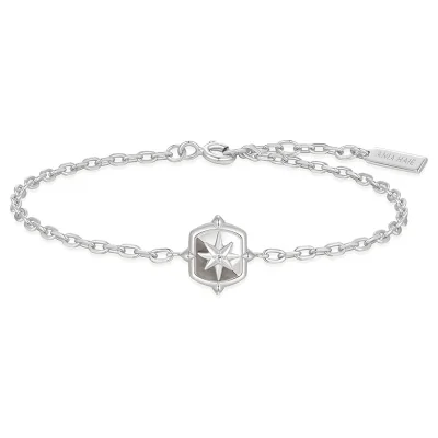 ANIA HAIE SILVER BLOCK MOTHER OF PEARL STAR BRACELET B067-03H