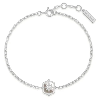 ANIA HAIE SILVER BLOCK MOTHER OF PEARL STAR BRACELET B067-03H