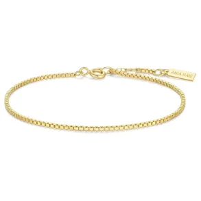 ANIA HAIE GOLD BOX CHAIN BRACELET B068-01G