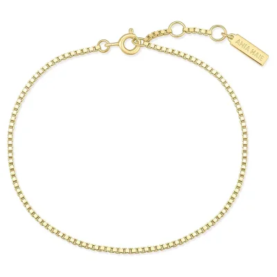 ANIA HAIE GOLD BOX CHAIN BRACELET B068-01G