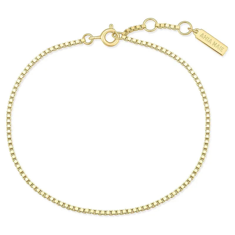 ANIA HAIE GOLD BOX CHAIN BRACELET B068-01G