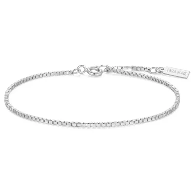 ANIA HAIE SILVER BOX CHAIN BRACELET B068-01H