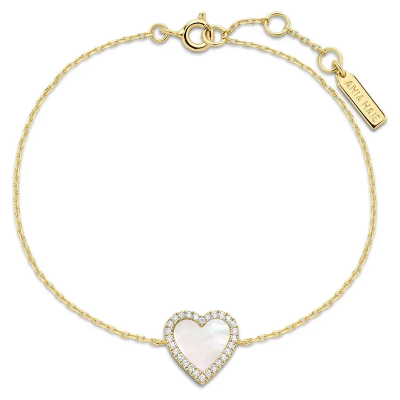 ANIA HAIE GOLD MOP HALO HEART BRACELET B071-05G