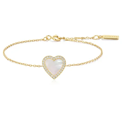ANIA HAIE GOLD MOP HALO HEART BRACELET B071-05G
